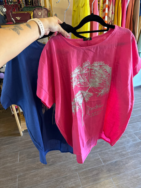 Poleras lino estampado