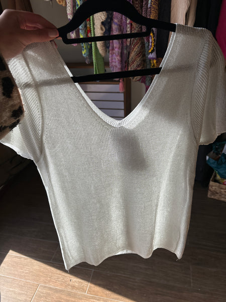 Poleras manga corta con brillos