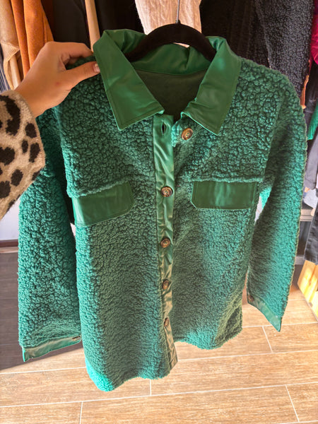 Chaqueta chiporro con eco cuero